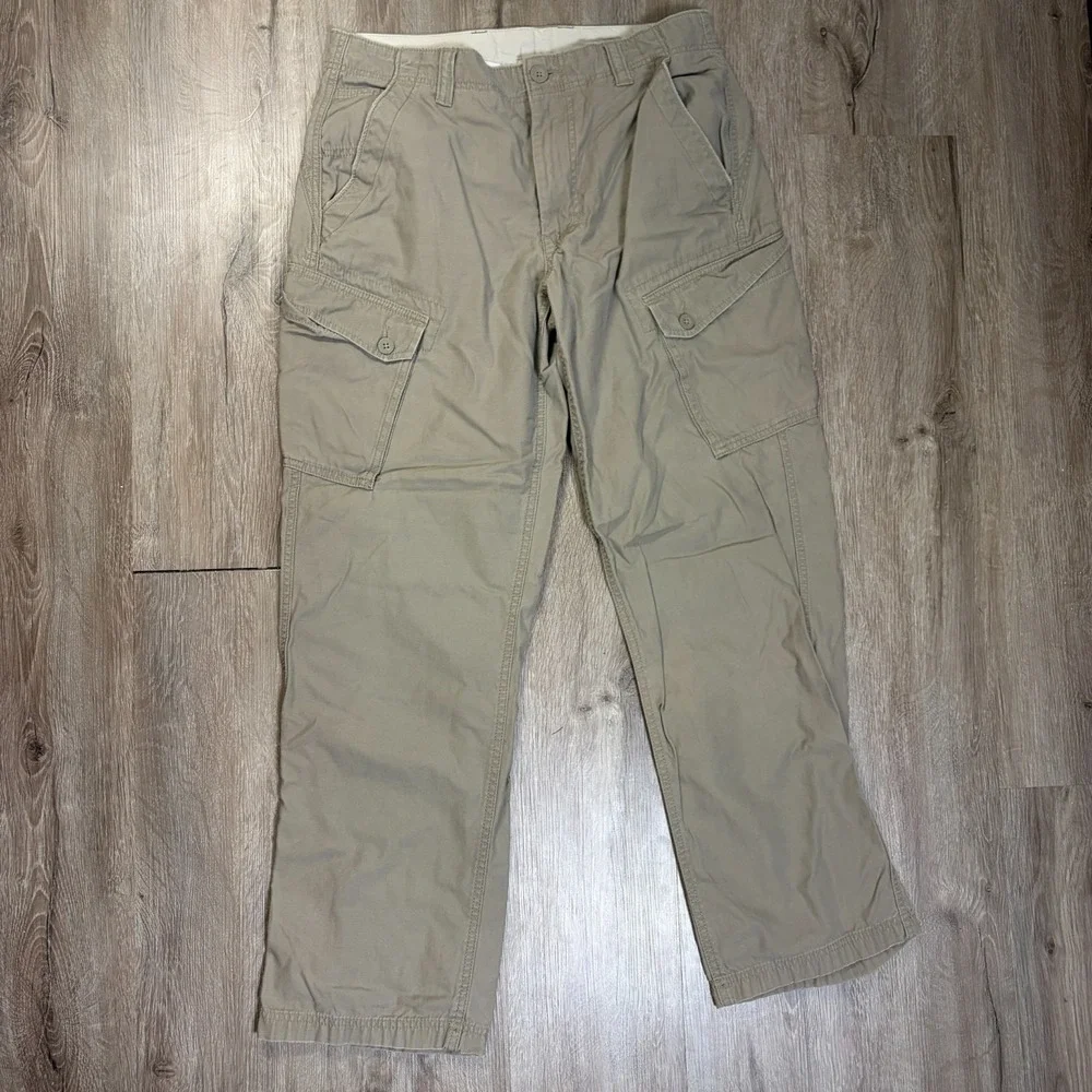 The North Face Mens Cargo Pants 32x31 Tan Brown 100% Cotton Twill